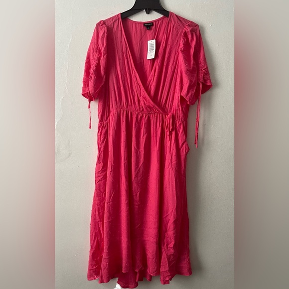 Midi  Swiss Linen Surplice Dress by Torrid - Picture 1 of 7
